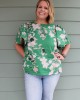 Green Floral Top