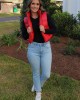 Red Faux Leather Vest