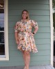 Multicolored Belted Dress