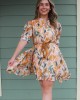 Multicolored Belted Dress