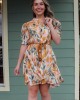 Multicolored Belted Dress
